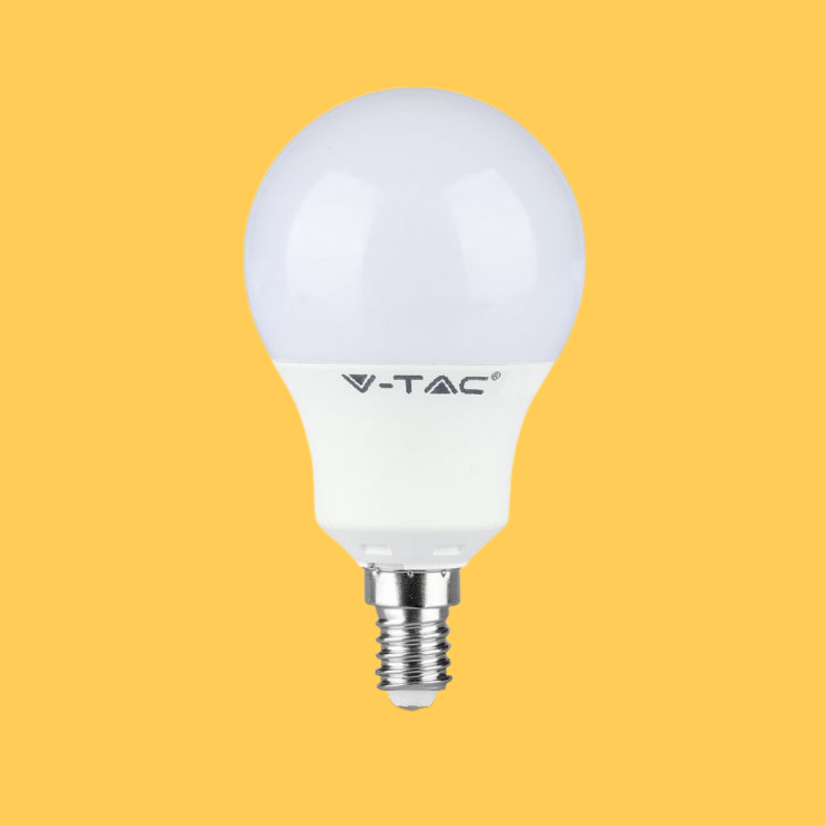 E14 5.5W(470Lm) LED Spuldze, P45, IP20, CRI>95, V-TAC, silti balta gaisma 2700K