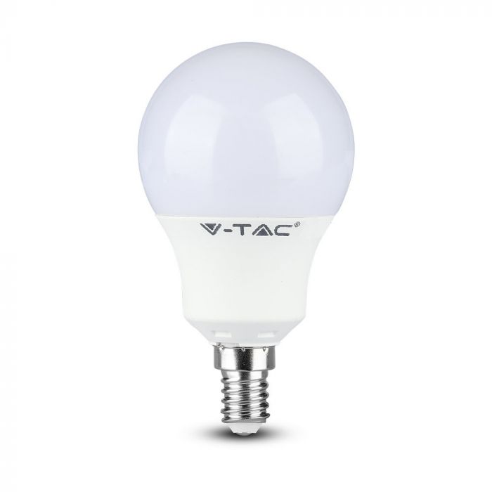E14 5.5W(470Lm) LED Spuldze, P45, IP20, CRI>95, V-TAC, silti balta gaisma 2700K