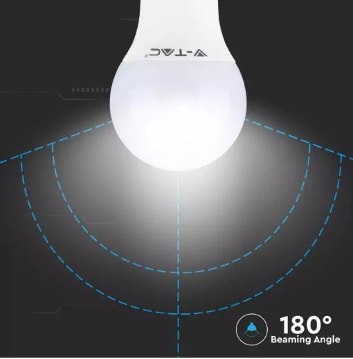 E14 5.5W(470Lm) LED Spuldze, P45, IP20, CRI>95, V-TAC, auksti balta gaisma 6400K