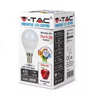 E14 5.5W(470Lm) LED-lambi, P45, IP20, CRI>95, V-TAC, jahea valge 6400K