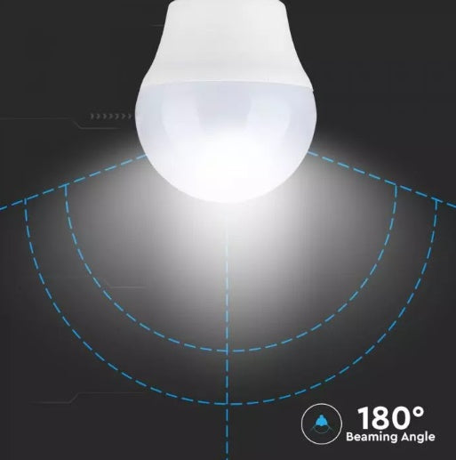 E27 5.5W(470Lm) LED Spuldze, G45, IP20, V-TAC, auksti balta gaisma 6400K
