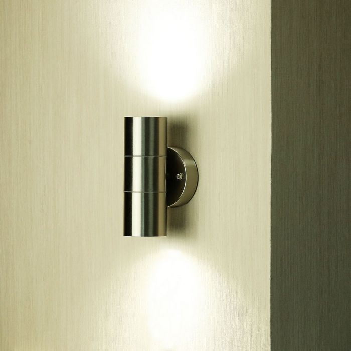 SUPERACTIONS_V-TAC Facade lamp frame with 2xGU10 LED bulbs (bulbs not included), MAX 2x35W, IP44