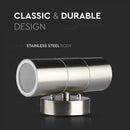 SUPERACTIONS_V-TAC Fassaadilampide raam 2xGU10 LED-pirnidega (pirnid ei kuulu komplekti), MAX 2x35W, IP44