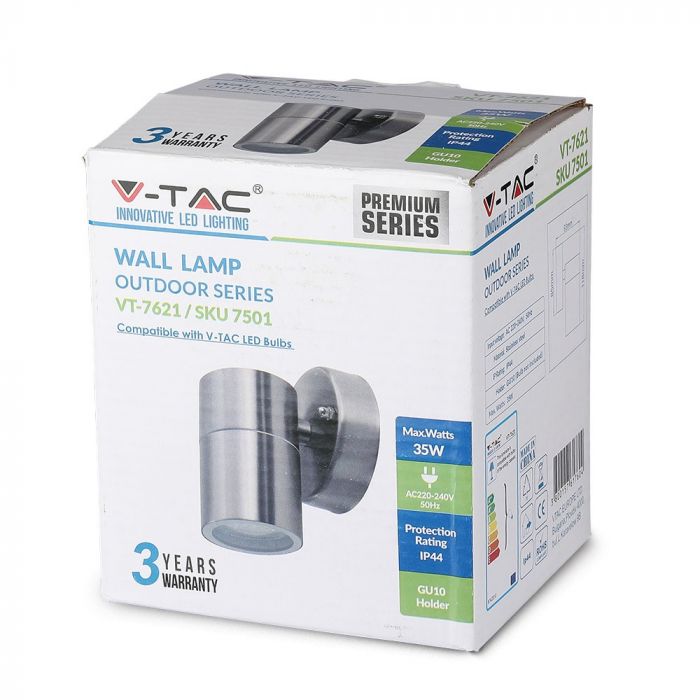 V-TAC Fasadlampram med 1xGU10 LED-lampa (glödlampa ingår ej), IP44
