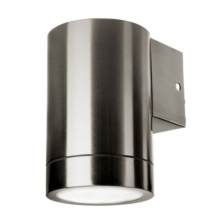 SUPERACTION_V-TAC Ram för fasadlampa med 1xGU10 LED-lampa (glödlampa ingår ej), rostfritt stål, IP44