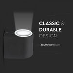 SUPERACTION_V-TAC Рамка фасадного светильника со светодиодной лампой 1xGU10 (лампа в комплект не входит)i, черный, IP44