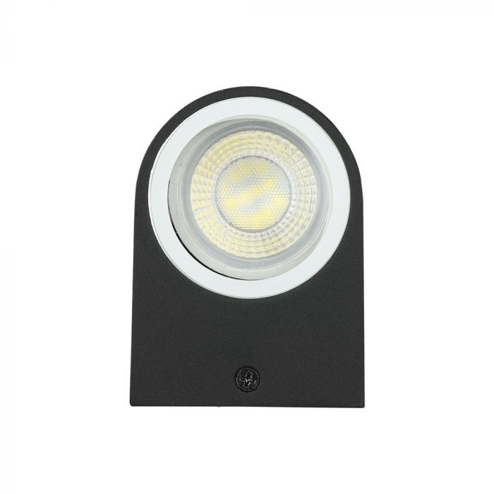 SUPERACTION_V-TAC Fasadlampram med 2xGU10 LED-lampor (glödlampor ingår ej), svart, IP44