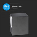 SUPERAKCIJA_V-TAC Fasādes lampas karkass ar 1xGU10 LED spuldzi (spuldze nav iekļauta)i, melns, IP44