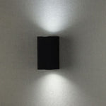 V-TAC Facade lamp frame with 2xGU10 LED bulbs (bulbs not included), black, IP44