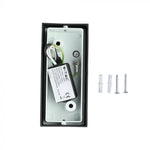 V-TAC Facade lamp frame with 2xGU10 LED bulbs (bulbs not included), black, IP44