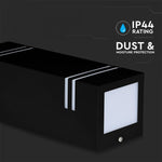 V-TAC Facade lampram med 2xGU10 LED-lampor (glödlampor ingår ej), svart, IP44