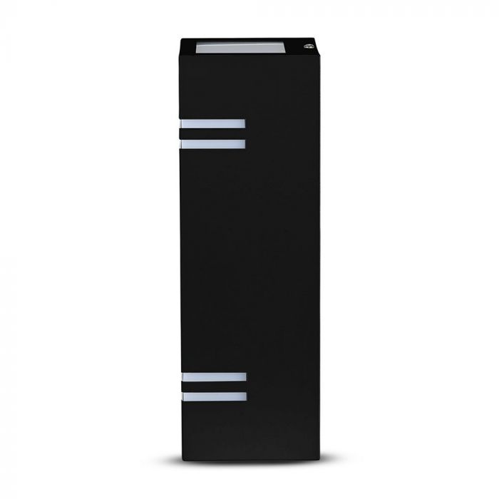 V-TAC Facade lampram med 2xGU10 LED-lampor (glödlampor ingår ej), svart, IP44