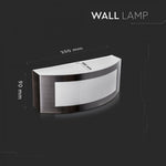 V-TAC Facade lamp frame with 2xE27 LED bulbs (bulbs not included), black, IP44