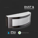 V-TAC Fasādes lampas karkass ar 2xE27 LED spuldzēm (spuldzes nav iekļautas), melns, IP44