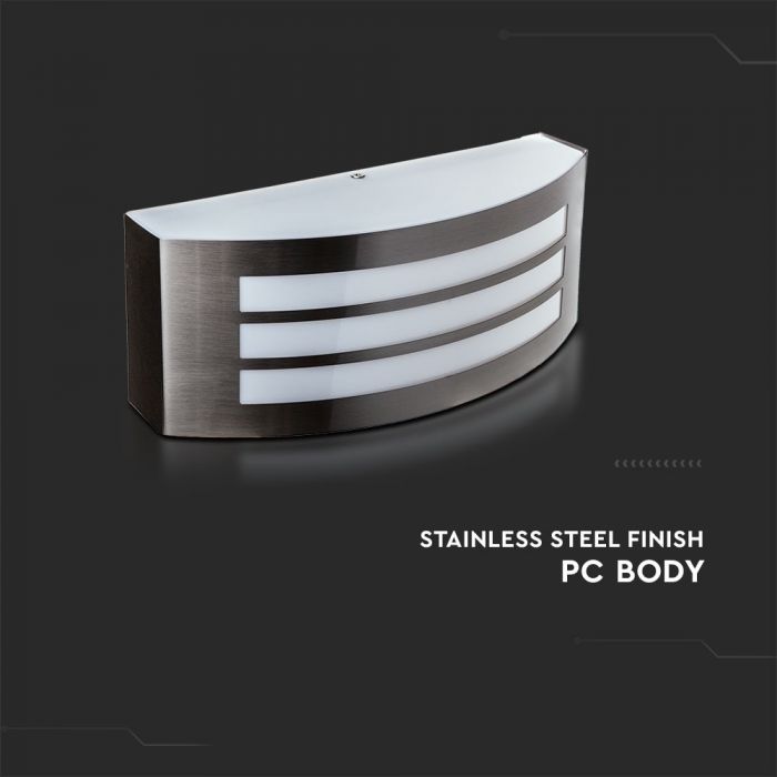 V-TAC Facade lamp frame with 2xE27 LED bulbs (bulbs not included), black, IP44