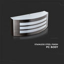 V-TAC Facade lamp frame with 2xE27 LED bulbs (bulbs not included), black, IP44