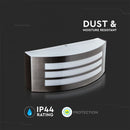 V-TAC Facade lamp frame with 2xE27 LED bulbs (bulbs not included), black, IP44