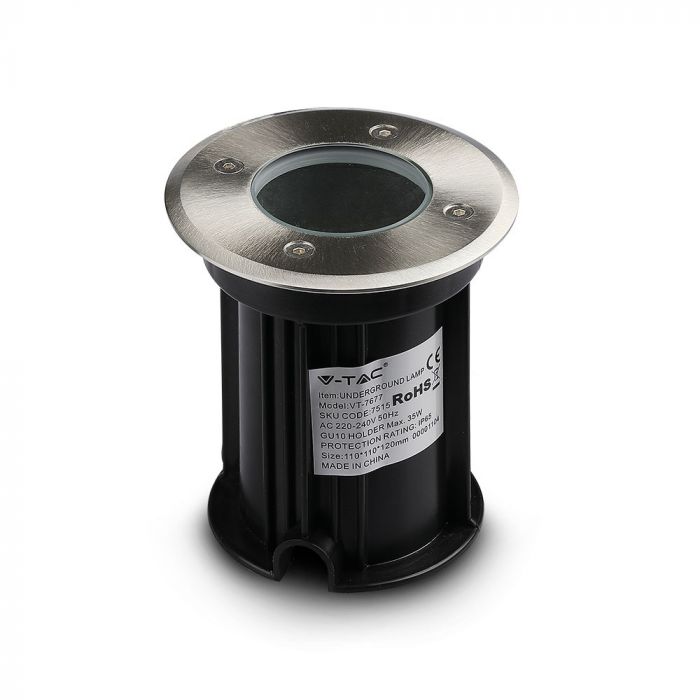 V-TAC Underram med 1xGU10 LED-lampa (glödlampa ingår ej), svart, IP65