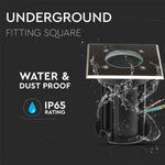 V-TAC Underram med 1xGU10 LED-lampa (glödlampa ingår ej), svart, IP65