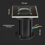 V-TAC Underram med 1xGU10 LED-lampa (glödlampa ingår ej), svart, IP65