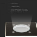 V-TAC Underram med 1xGU10 LED-lampa (glödlampa ingår ej), svart, IP65