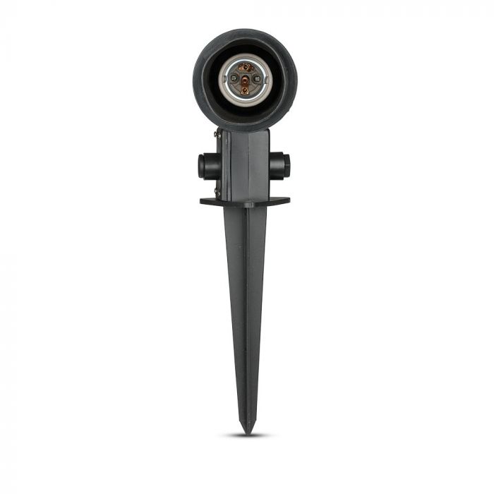 V-TAC LED garden lamp, compatible with GU10 bulb, ground-mounted, aluminum housing, black, IP65