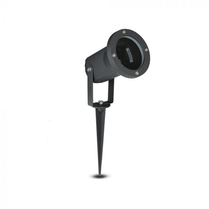 V-TAC LED dārza lampa, saderīga ar GU10 spuldzi, iespraužama zemē, alumīnija korpuss, melna, IP65