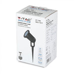 V-TAC Ground-mounted frame with 1xGU10 LED bulb (bulb not included), black, IP65