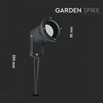 V-TAC Ground-mounted frame with 1xGU10 LED bulb (bulb not included), black, IP65