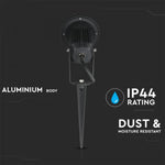 V-TAC Ground-mounted frame with 1xGU10 LED bulb (bulb not included), black, IP65