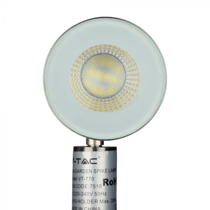 V-TAC Рамка для наземного монтажа со светодиодной лампой 1xGU10 (лампа в комплект не входит), черная, IP44