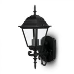 V-TAC fassaadilambi raam 1xE27 LED-pirniga (pirn ei kuulu komplekti), pirn ülespoole suunatud, must, IP44, V-TAC