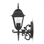 V-TAC fassaadilambi raam 1xE27 LED-pirniga (pirn ei kuulu komplekti), pirn ülespoole suunatud, must, IP44, V-TAC