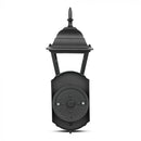 V-TAC Fasādes lampas karkass ar 1xE27 LED spuldzi (spuldze nav iekļauta), spuldze vērsta uz augšu, melns, IP44, V-TAC