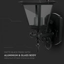 V-TAC Fasādes lampas karkass ar 1xE27 LED spuldzi (spuldze nav iekļauta), spuldze vērsta uz augšu, melns, IP44, V-TAC