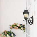 V-TAC Fasādes lampas karkass ar 1xE27 LED spuldzi (spuldze nav iekļauta), spuldze vērsta uz augšu, melns, IP44, V-TAC