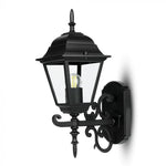 V-TAC fassaadilambi raam 1xE27 LED-pirniga (pirn ei kuulu komplekti), pirn ülespoole suunatud, must, IP44, V-TAC