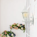 V-TAC fassaadilambi raam 1xE27 LED-pirniga (pirn ei kuulu komplekti), pirn suunaga ülespoole, valge, IP44, V-TAC