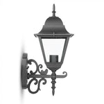 V-TAC fassaadilambi raam 1xE27 LED-pirniga (pirn ei kuulu komplekti), pirn suunaga ülespoole, must, IP44