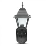 V-TAC fassaadilambi raam 1xE27 LED-pirniga (pirn ei kuulu komplekti), pirn suunaga ülespoole, must, IP44