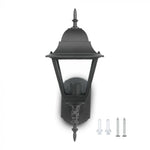 V-TAC fassaadilambi raam 1xE27 LED-pirniga (pirn ei kuulu komplekti), pirn suunaga ülespoole, must, IP44