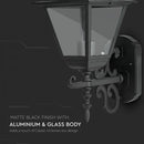 V-TAC fassaadilambi raam 1xE27 LED-pirniga (pirn ei kuulu komplekti), pirn suunaga ülespoole, must, IP44