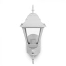 V-TAC Fasadlampram med 1xE27 LED-lampa (glödlampa ingår ej), lampan vänd uppåt, vit, IP44