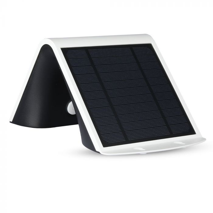 3W(500Lm) LED-solarmatur med litiumbatteri, IP65, vit, V-TAC