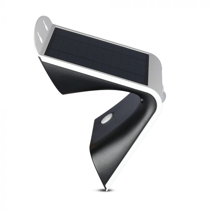 3W(500Lm) LED-solarmatur med litiumbatteri, IP65, vit, V-TAC