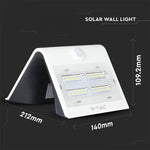 3W(500Lm) LED-solarmatur med litiumbatteri, IP65, vit, V-TAC