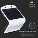 3W(500Lm) LED solar luminaire with lithium battery, IP65, white, V-TAC