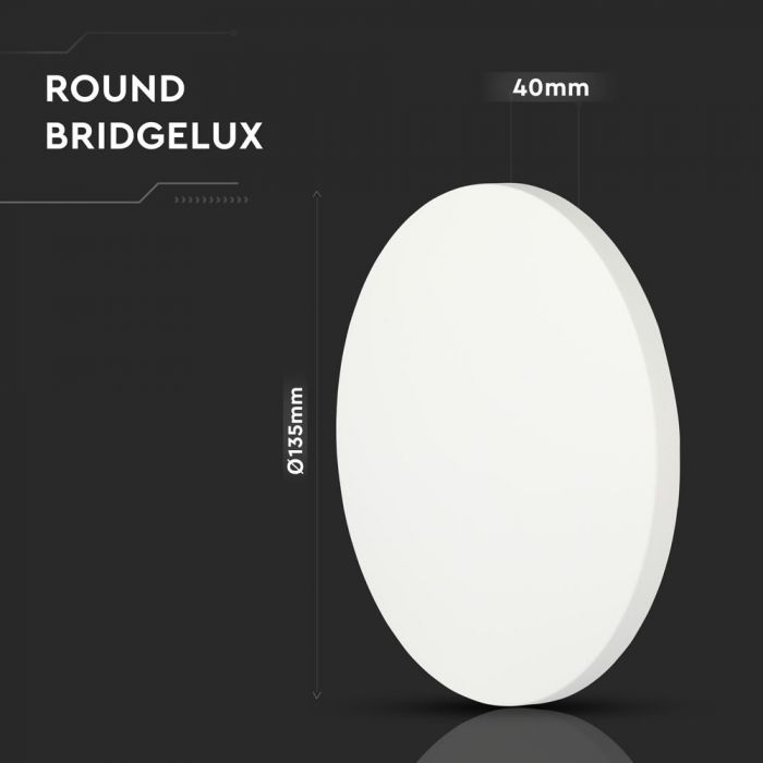 6W(660Lm) LED Facade light, round, IP65, aluminium, V-TAC, neutral white light 4000K