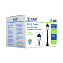 SUPERACTION_V-TAC Garden lantern/lamp frame for E27 bulb, vertical, IP44