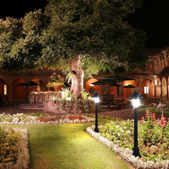 SUPERACTION_V-TAC Garden lantern/lamp frame for E27 bulb, vertical, IP44